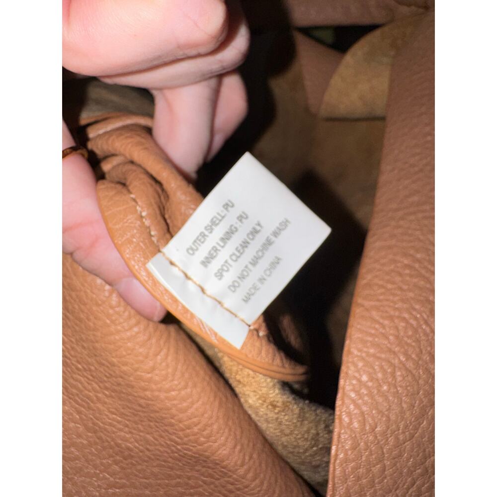 Shiraleah Arden Tote Tan Vegan Leather Suede Hobo Bag NWT Chic - Picture 9 of 12